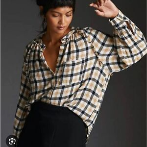 Anthropologie Pilcro Plaid Button-Up Shirt